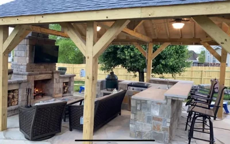 Completed outdoor living project in Charlotte NC