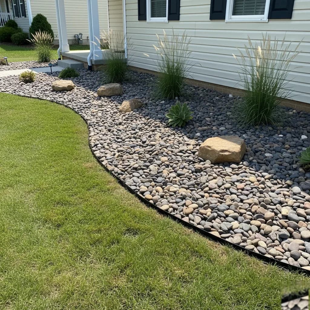 River Rock Installation services in Charlotte NC