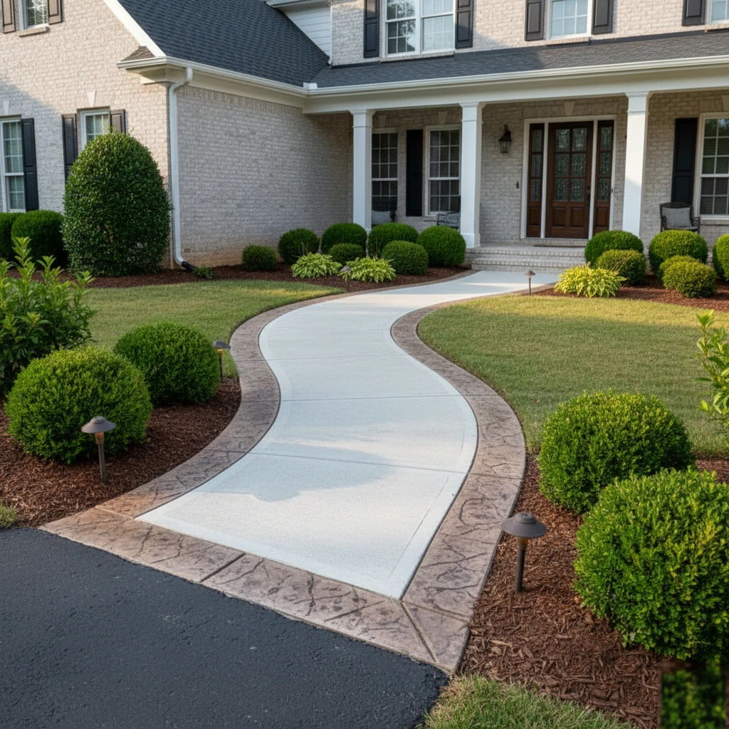 Concrete Walkways Charlotte NC | Alex's Lawnscape